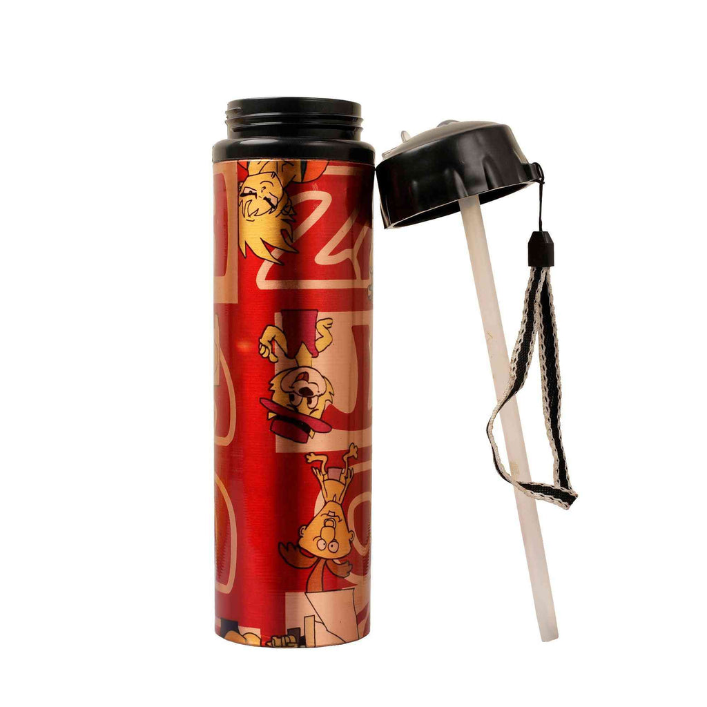 Cartoon Lover Red Copper Sipper Bottle - The Sundook
