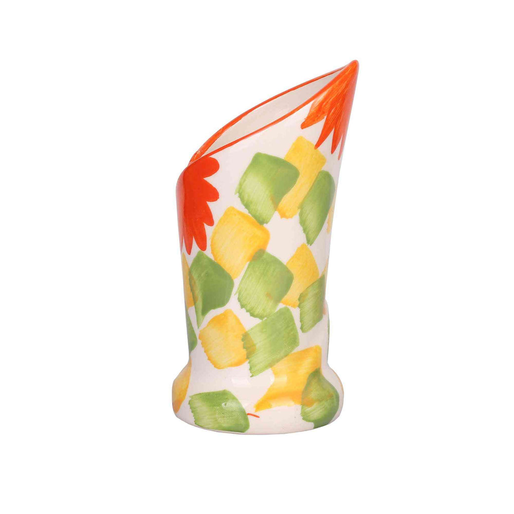 Funky Multicolour Flower Pot / Napkin Pot - The Sundook