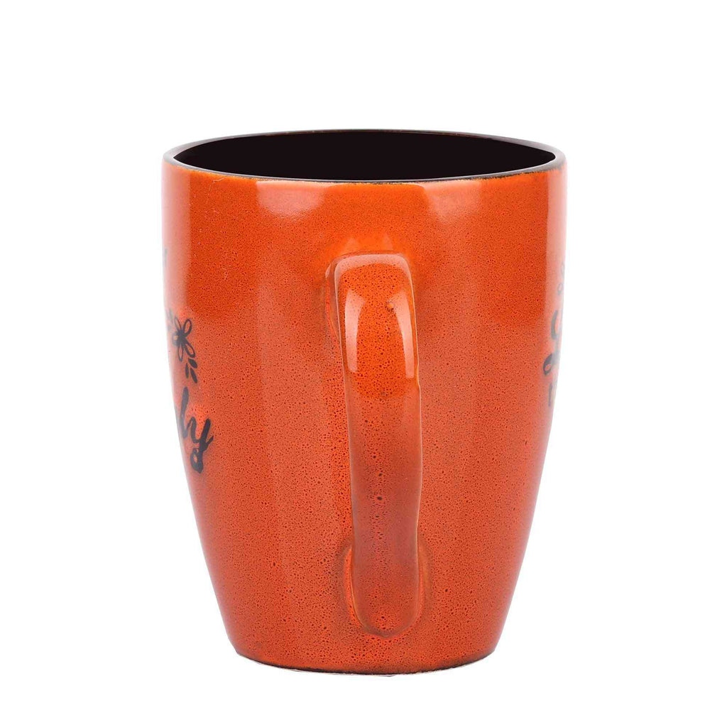 Glazed Coffee/Milk Mug - Better Late than Ugly (Orange) - The Sundook