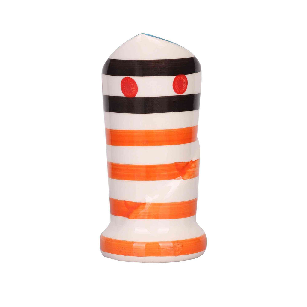 Orange Horizontal Stripes Flower Pot / Napkin Pot - The Sundook