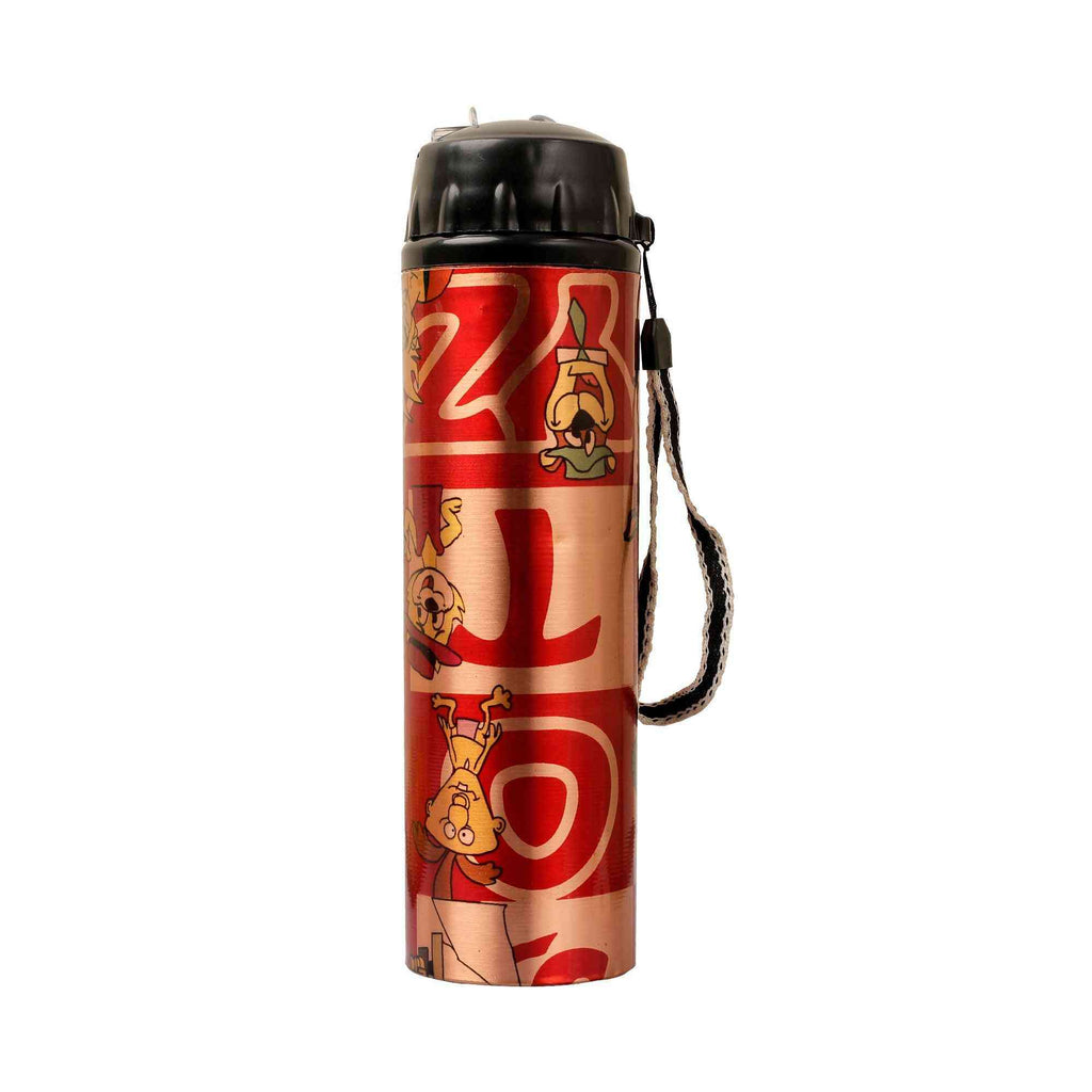 Rangoli Art Red Copper Sipper Bottle - The Sundook